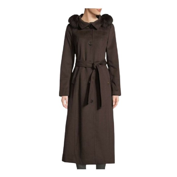 Ellen Tracy Jackets & Blazers - NWT Elegant Ellen Tracy Wool Blend Coat Blue Fox Trim 4